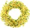 Spring Forsythia Wreath Yellow Flower Wreath Artificial Front Door Wreath with Grapevine Garland Greenery Wreath for Home Indoor Wall Farmhouse Outdoor Garden Office Wall Wedding Decor